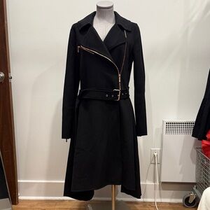 BCBGMaxAzria Black Trench Coat